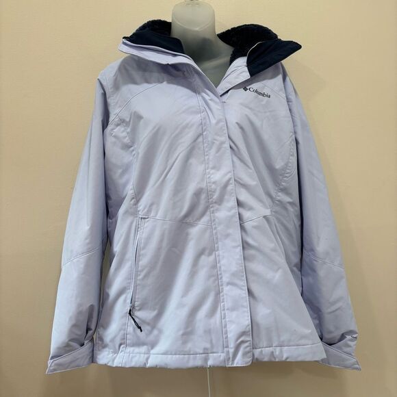 Columbia Bugaboo III Fleece Interchange 3-in-1 Jacket Women's large purple blue - Picture 4 of 13